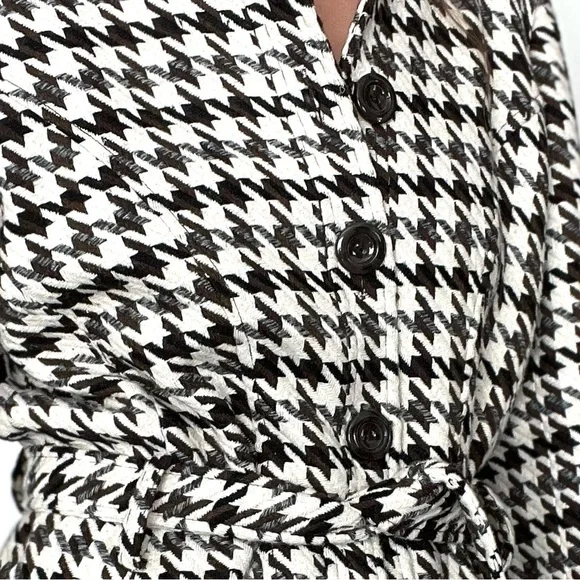 EUC E.col.o.gie Belted Houndstooth Wool Jacket - Picture 6 of 6